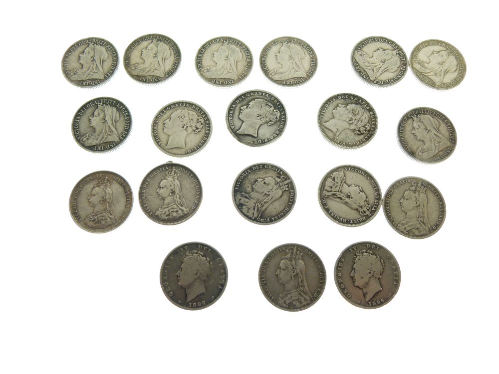 Coins - Group of mainly Victorian Shillings, together with two George IV Shillings (19) - Image 12 of 20