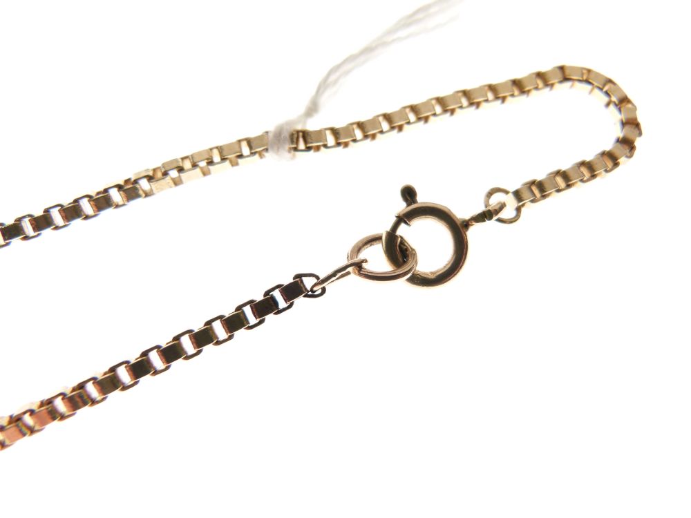 9ct gold box-link chain, 62cm, 14.1g approx - Image 6 of 6