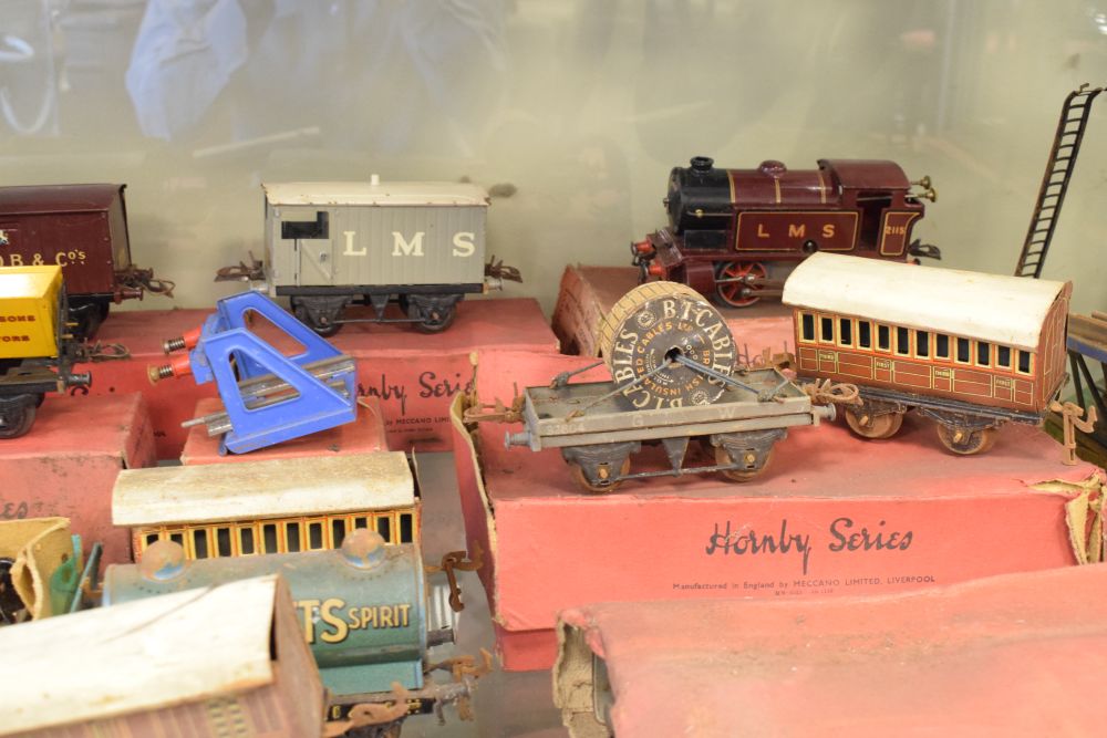 Quantity of Hornby Series tin plate railway train sets locomotive and waggons, rolling stock and - Image 7 of 12