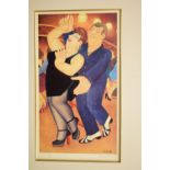 Beryl Cook - Signed limited edition coloured print - 'Dirty Dancing', No.3/650, published by