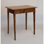 19th Century yew wood rectangular occasional table having moulded edge raised on square tapered