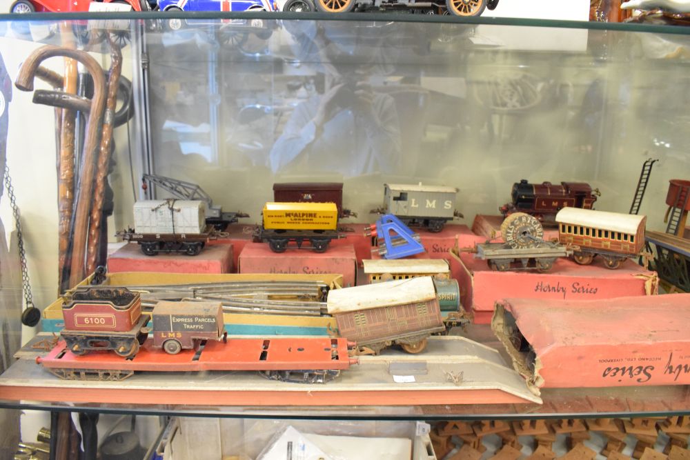 Quantity of Hornby Series tin plate railway train sets locomotive and waggons, rolling stock and - Image 2 of 12