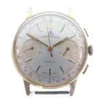 Circa 1960's/70's gentleman's gold-plated 'Chronographe' wristwatch head, subsidiaries at 9 and 3,