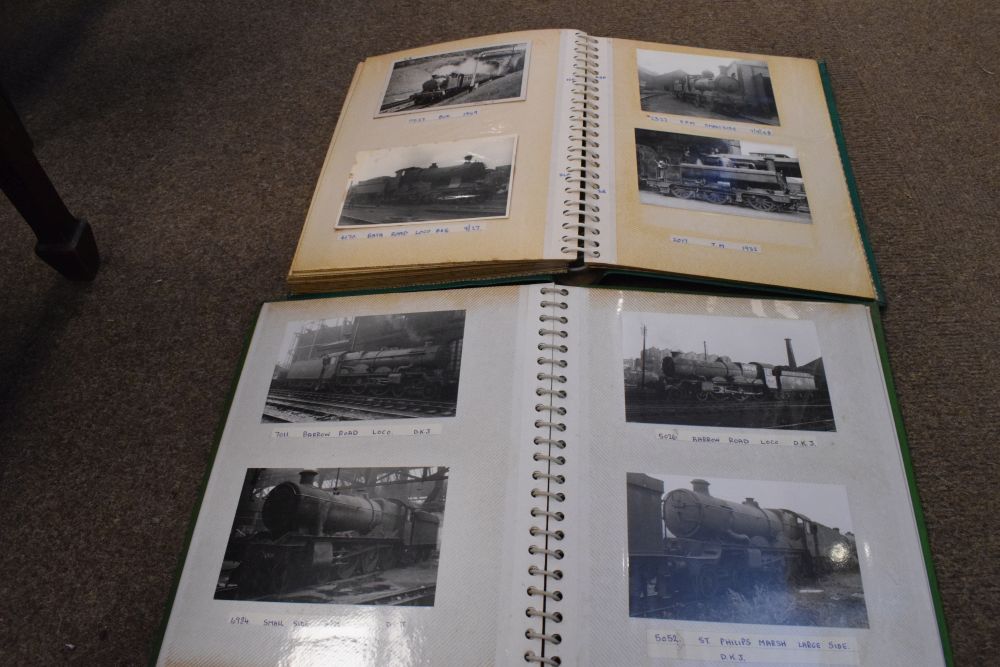 Collection of mid 20th Century monochrome photographs and postcards of steam and early diesel - Image 3 of 12