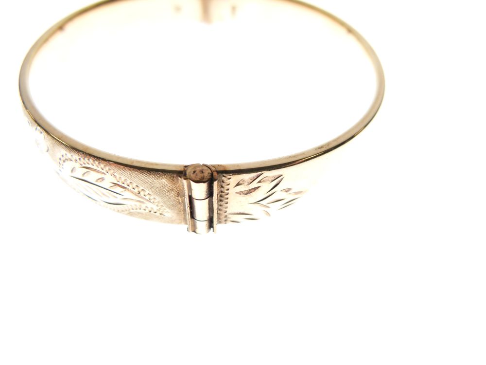 9ct rolled gold snap bangle, 15.2g gross approx - Image 6 of 8