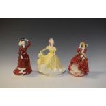 Two Royal Doulton figures comprising: Top O The Hill HN1834, Ninette HN2379 and another
