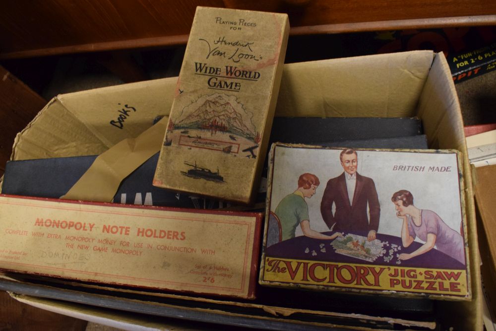 Quantity of vintage board games to include; Trivial Pursuit, Keywords, Wide World Game, etc