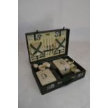Brexton vintage picnic set in a green case
