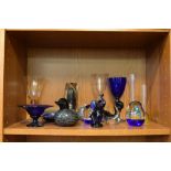 Quantity of 20th Century blue and other glassware