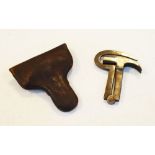 Unusual 19th Century folding steel tool for a farrier or blacksmith, with hammer and pick (for