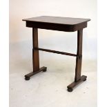 Late 19th Century mahogany side table having rectangular top, 69cm wide x 45cm deep