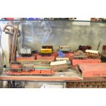 Quantity of Hornby Series tin plate railway train sets locomotive and waggons, rolling stock and