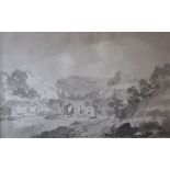 19th Century English School - Monochrome watercolour - bearing title 'The Entrance of Cheddar