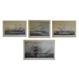 Maritime Interest - Four coloured prints - 'The Port of Liverpool', after G.Chambers, engraved by