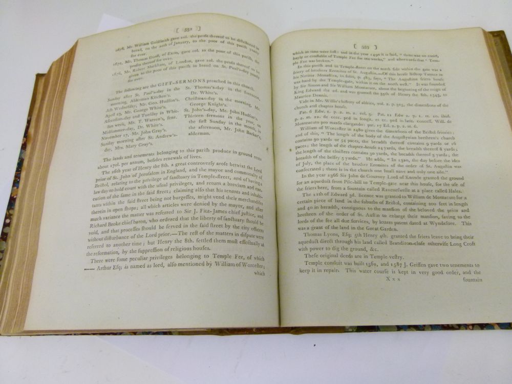 Books - Barrett, William, FSA - History and Antiquities of the City of Bristol, printed by William - Image 10 of 10