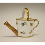 Rare early 19th Century Swansea Pottery miniature watering-can, the decoration attributed to William