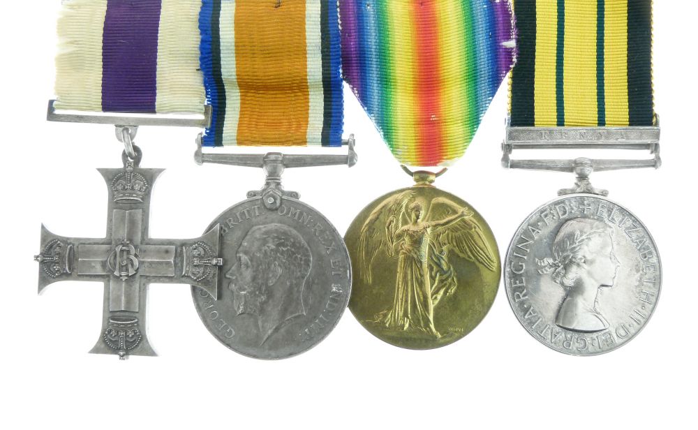 Medals - World War I Military Cross trio awarded to Leu G.R. Atkin, Cambridgeshire Regiment,