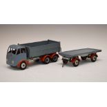 Shackleton Mechanical Foden tipping truck, in grey with red guards, together with a Dyson trailer,