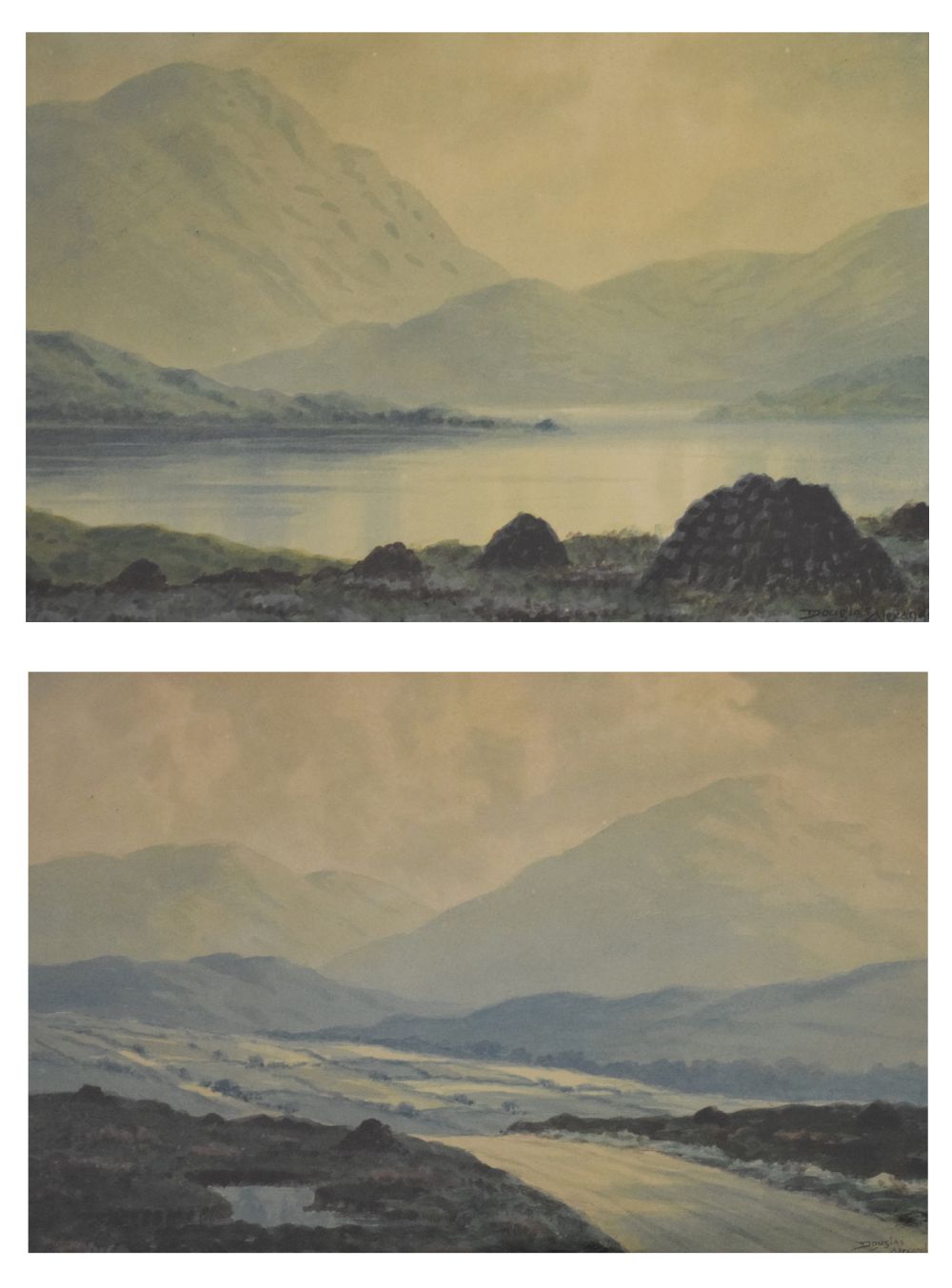 Douglas Alexander (1871-1945) - Pair of watercolours - 'Among the Twelve Pins Connemara', and '