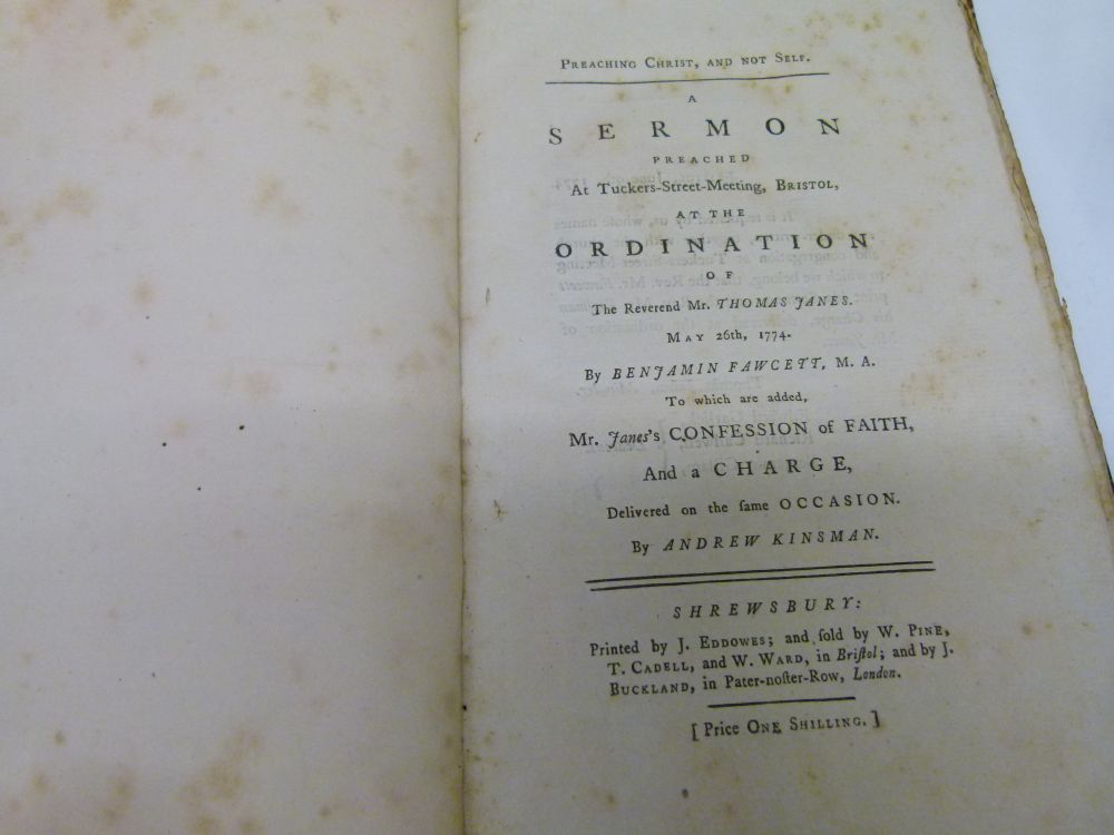 Books - Local Interest - Six assorted 18th Century printed and bound Sermons - Hugh Evans MA - Image 7 of 10