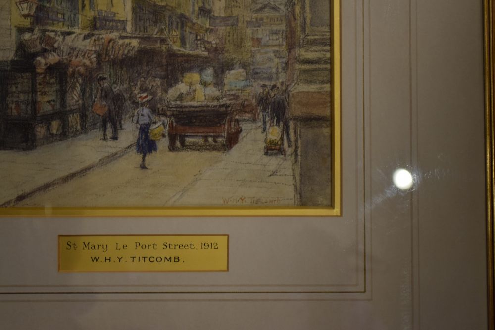 William Holt Yates Titcombe (1859-1930) - Pencil and watercolour - 'Saint Mary le Port Street, ( - Image 3 of 6