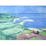 Reg Gammon (1894-1997) - Gouache - 'Blue Days in Brittany- Arcouest Point and Ile de Brehat',