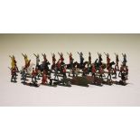 Collection of early 20th Century hand painted lead Military figures, to include Artillery Guns,
