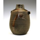 Janet Leach (1918-1997) - Rare large brown-glazed studio pottery stoneware vase, of bulging oval