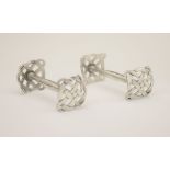 Liberty & Co Ltd - Pair of George V silver Celtic knot knife rests in the manner of Archibald Knox