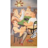 Beryl Cook (1926-2008) - Signed limited edition coloured print - 'Strip Poker', No.3/650,