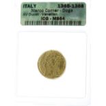 Gold Coin - Doge Marco Corner / Cornario (1365-1368), Republic of Venice, Italy, Ducat in sealed