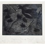 Colin F-Paynton (1946-1972) - Limited edition wood engraving - 'Moorhen, Bronze Bream', signed lower