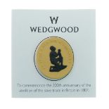 Boxed group of twelve Wedgwood black on cane jasper medallions, issued in 2007 to commemorate the