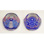 Two limited edition Whitefriars millefiori paperweights to commemorate the 25th Anniversary of the