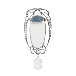 Archibald Knox for Liberty & Co - Arts & Crafts platinum, diamond and moonstone pendant, the large