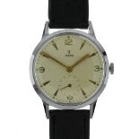 Tudor - Gentleman's vintage stainless steel-cased mid-size wristwatch, cream dial with Arabic