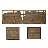 Antiquities - Private group of four mosaic floor tile fragments, by repute from a Classical villa in