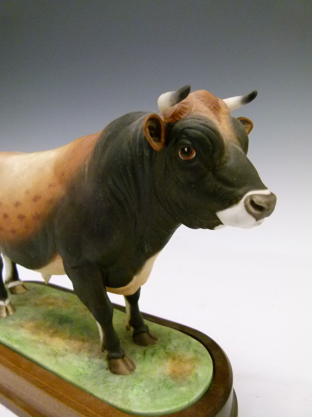 Royal Worcester model 1961 bone china 'Jersey Cow', together with model 1965 'Jersey Bull', both - Image 9 of 13