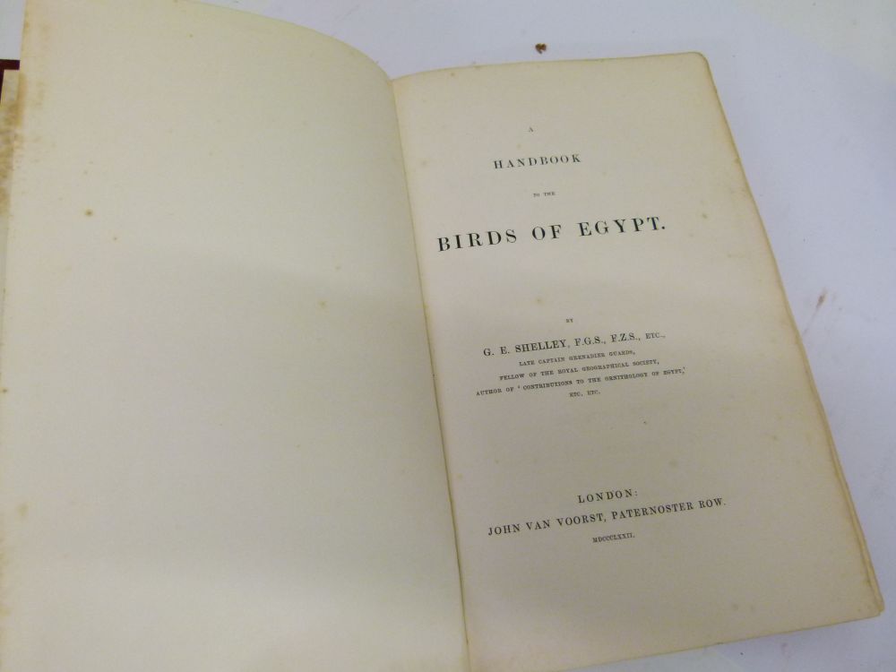 Books - Shelley, G.E., FGS, FZS, etc - A Handbook of the Birds of Egypt, John Van Voorst, London - Image 4 of 10
