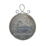 Commemorative Cities Captured by Marlborough silver medallion 1703, bust of Queen Anne facing
