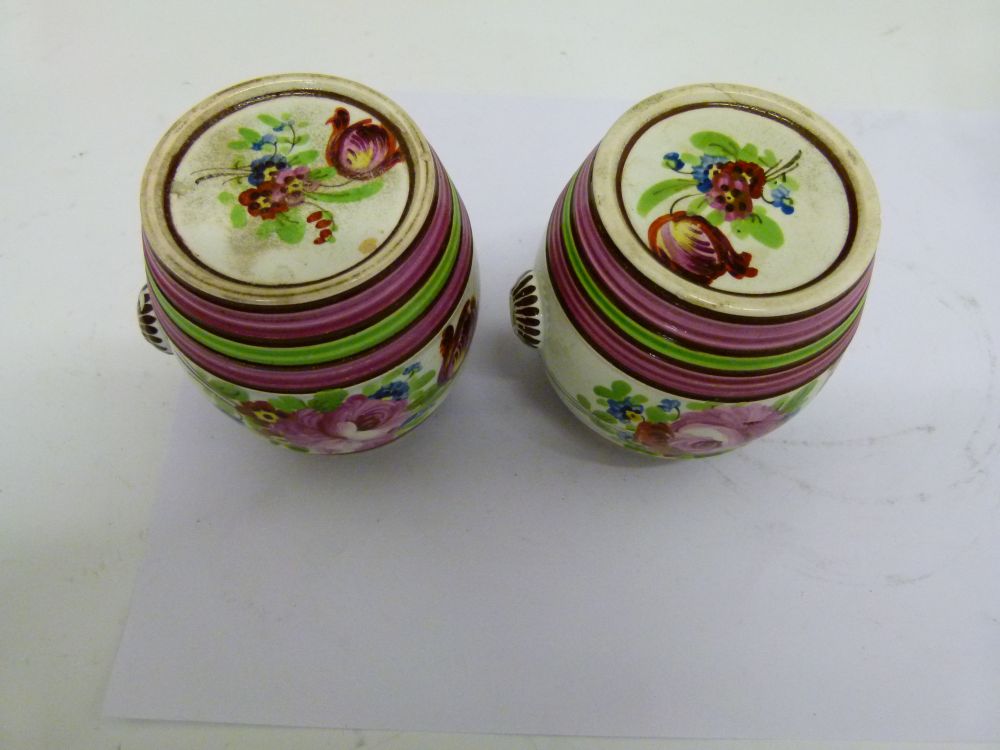 Local Interest - Small pair of second quarter 19th Century Bristol (Pountney) pearlware pottery - Image 6 of 8