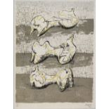 Henry Spencer Moore (1898-1986) - Lithograph - 'Three reclining figures', No.54/90, signed and dated