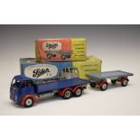 Shackleton Models Mechanical Foden F.G. Vehicle flat bed blue lorry, with red wings (key and