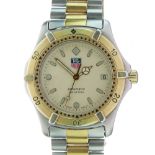 TAG Heuer - Gentleman's stainless steel and gold-plated automatic wristwatch, cream dial with