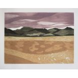 John Brunsdon ARCA (1933-2014) - Limited edition coloured etching - 'Low cloud over Snowdon', No.