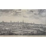 Johannes Kip - 'The City of Bristol' - 1717, monochrome prospect of the city with key for the