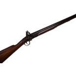 Flintlock Brown Bess musket by Brander, round 38" barrel with proofs at the breech, rounded lock