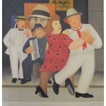 Beryl Cook (1926-2008) - Signed limited edition coloured print - 'Tango Busking', No.79/395,