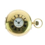 John Bennett, London - 18ct gold Half Hunter pocket watch, the inscribed white Roman dial with