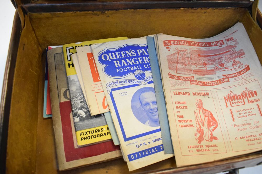 Small quantity of football programmes from the 1950's, 60's and 70's, etc, in a leather case - Image 2 of 6